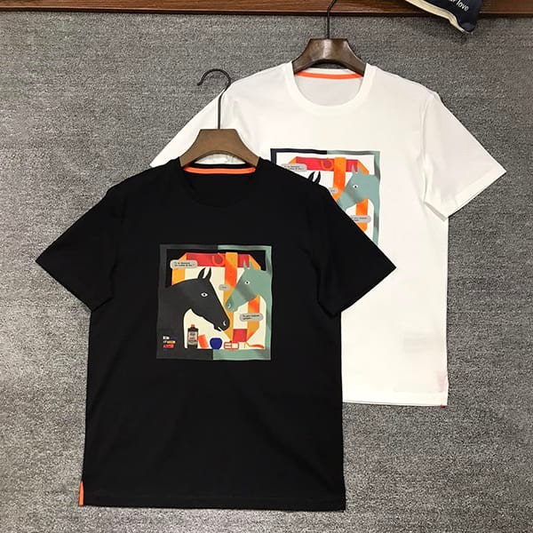 送料無料エルメス エトリエ・アン・フラグモン Tシャツ n級品2色 erq63641